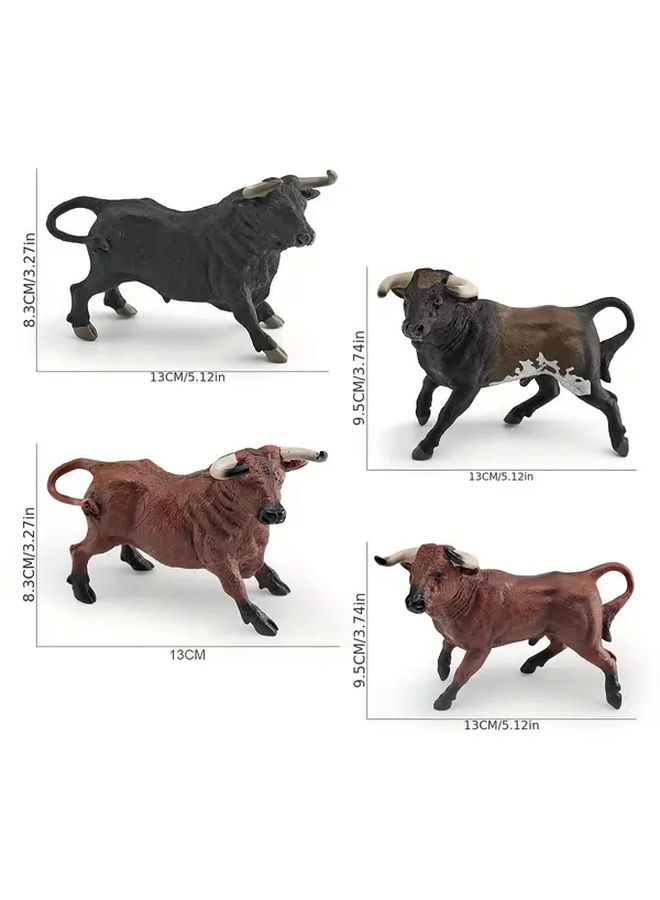 Realistic Spanish Bullfighting Bull Figurine Model Desktop PVC Animal Toy For Educational Learning - Image 2