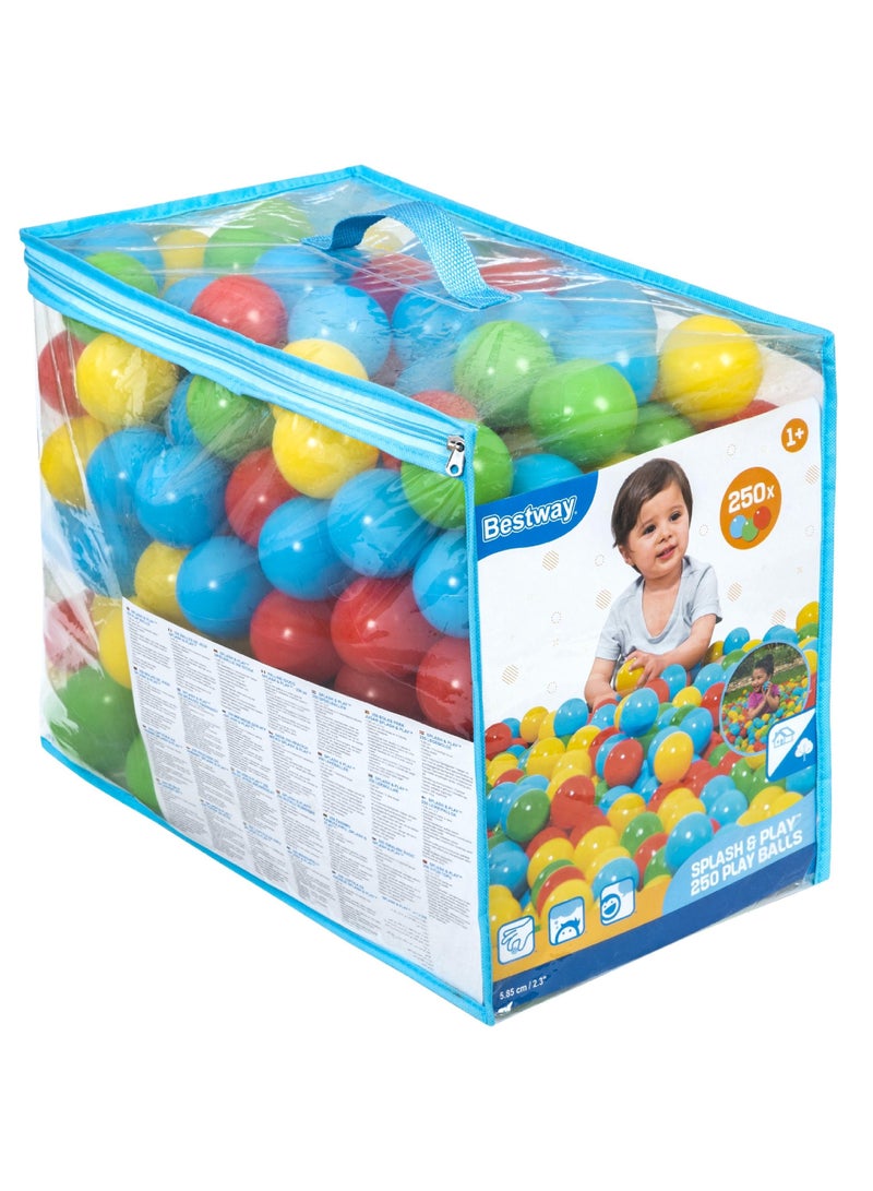 Bestway Play Ball Splash and Play 585cm 250 Pieces | For Indoor and Outdoor Play Balls - Image 1