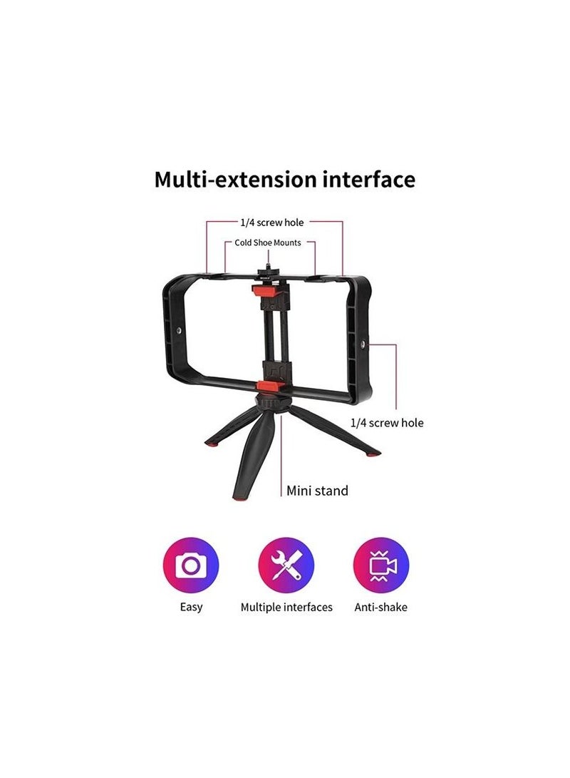 جيه ماري حامل فيديو احترافي للهواتف الذكية، حامل ثلاثي القوائم محمول باليد لتصوير مقاطع الفيديو  يناسب معظم الهواتف - Image 3