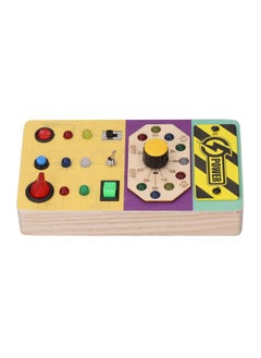 NIBEMINENT Wooden Board with LED Light Switches Voice Broadcast Hand Eye Coordination Sensory Toys Switch for Baby Toddlers Color  - Image 4