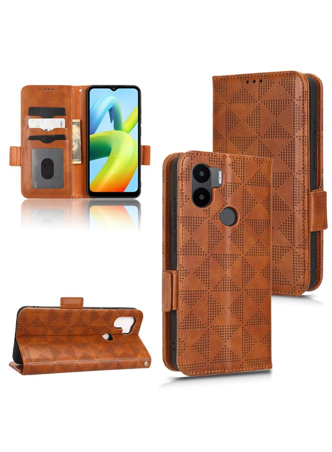 The Bros Case For Xiaomi Redmi A1+ 4G Symmetrical Triangle Leather Phone Case