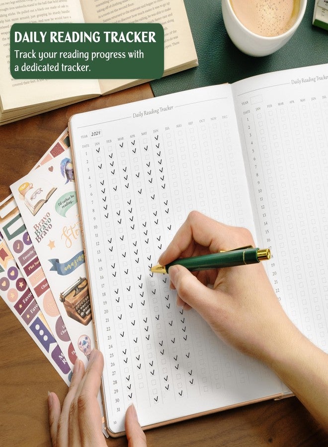 Legend Planner Legend Reading Journal for Book Lovers - Reading Log Tracker for Adults & Kids - Book Nerd Gifts & Accessories, 180 Reviews (Mint Cream) - Image 5