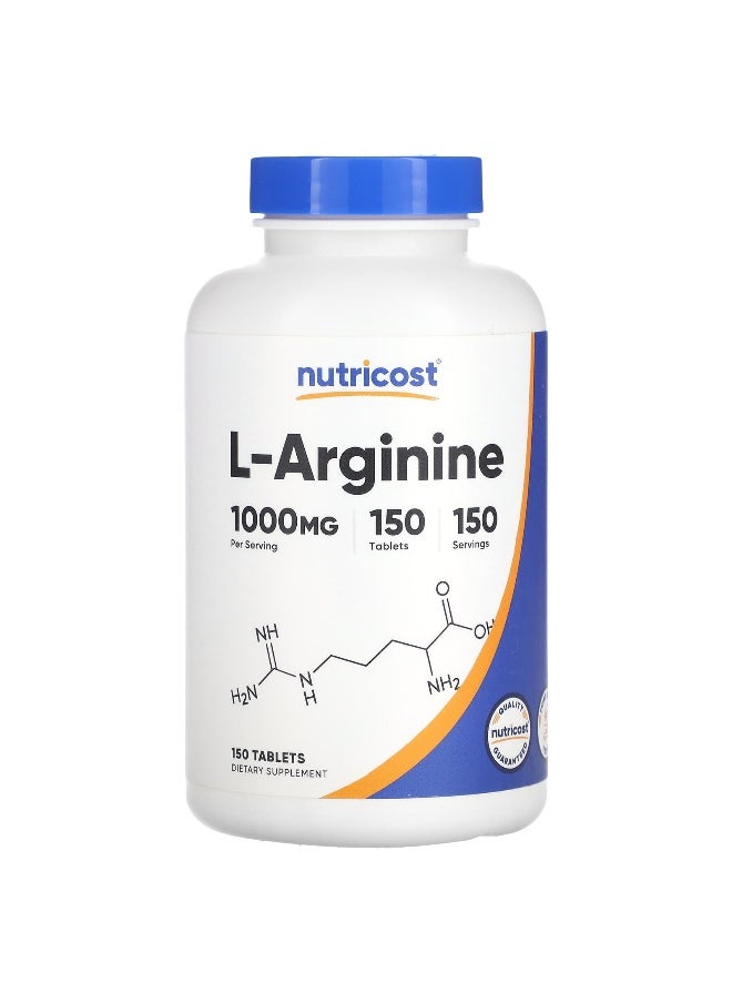 Nutricost Nutricost, L-Arginine, 1,000 mg, 150 Tablets 