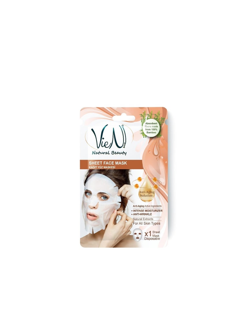Natural Beauty Masca faciala tip servetel cu solutie anti-imbatranire 25g 
