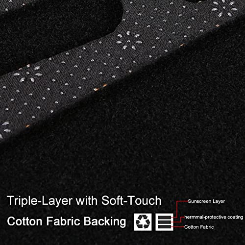 LLKUANG Polyester Carpet Dashmat Dash Mat Compatible with Toyota FJ Cruiser 2007-2021 Car Dashboard Cover Sun Shade Pad,Anti-Slip Dash Board Accessories (Black) - Image 5