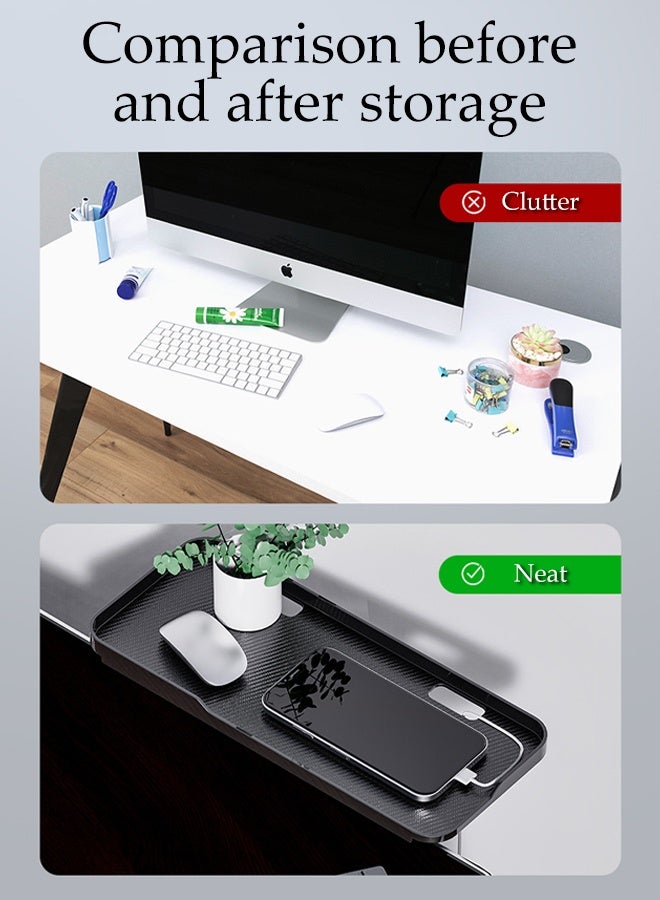 DUNISO TV Top Shelf,Adjustable Cable Box Mount Shelf,Screen Top Shelf,No Drill,Slip-Resistant and Durable,High Load-Bearing Capacity,for Speakers/Router/Sound Bars/Game Console,Black - Image 4