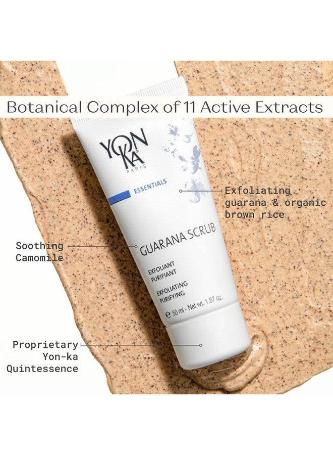 يونكا مقشر الوجه يونكا غوارانا، 50 مل، مقشر لطيف لإزالة السموم من الوجه مع حجمين من حبيبات الأرز الدقيقة وحبيبات الغوارانا، ينظف ويلمع وينقي البشرة العادية إلى الدهنية، 98% من أصل طبيعي - Image 4