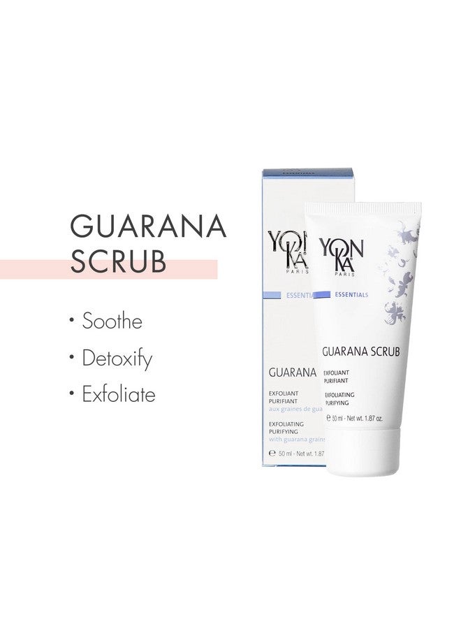 يونكا مقشر الوجه يونكا غوارانا، 50 مل، مقشر لطيف لإزالة السموم من الوجه مع حجمين من حبيبات الأرز الدقيقة وحبيبات الغوارانا، ينظف ويلمع وينقي البشرة العادية إلى الدهنية، 98% من أصل طبيعي - Image 3