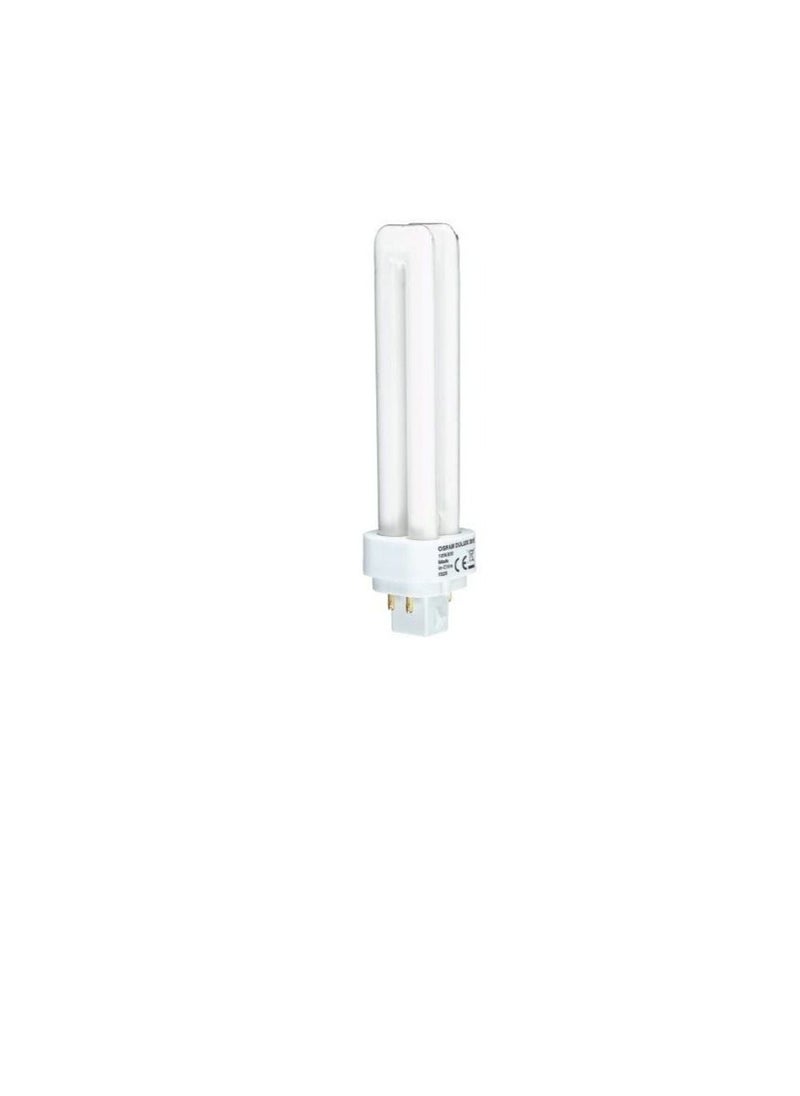Osram Osram Duluxd/E Energy Saver Cflni, 2 Tubes (18W) 4 Pin Plug In BaseG24Q-3, 1200 Lm Lumilux -Warm White/Energy Class A  - Image 1