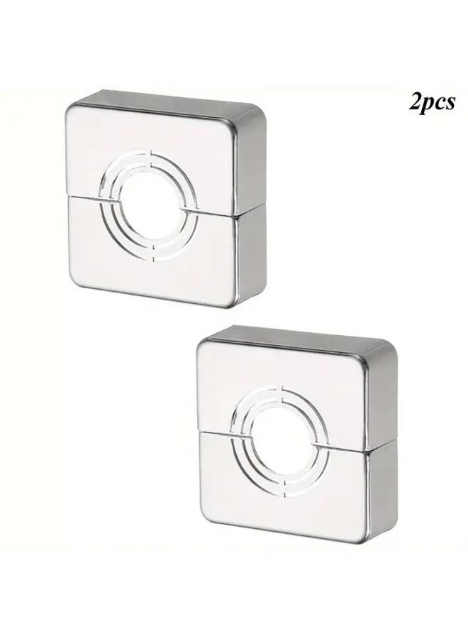 Chrome Heavy Duty Plastic Square Pipe Flanges 0.8 1 1.3 Inch OD Thick Wall Split - Image 3