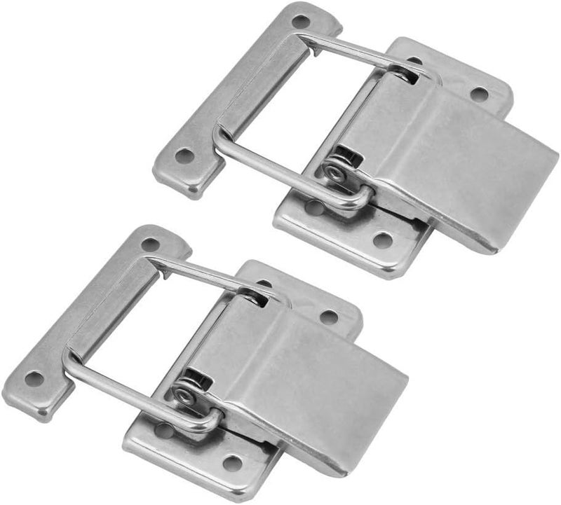 كلاراكو قفل مزلاج كلاركو مكون من قطعتين من الفولاذ المقاوم للصدأ، صندوق خزانة، مزلاج محمل بنابض، مزلاج، مفتاح، لجميع أنواع الصناديق والبراميل والخزائن والمعدات الميكانيكية - Image 2