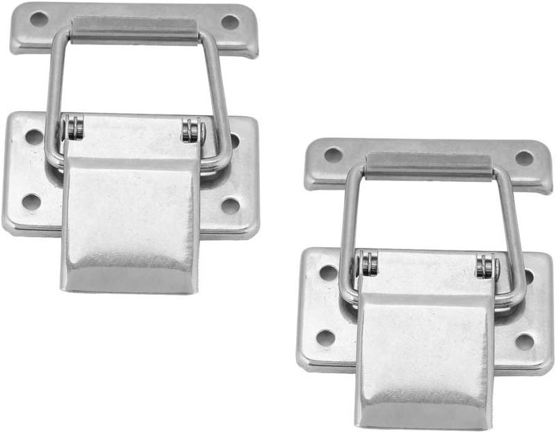 كلاراكو قفل مزلاج كلاركو مكون من قطعتين من الفولاذ المقاوم للصدأ، صندوق خزانة، مزلاج محمل بنابض، مزلاج، مفتاح، لجميع أنواع الصناديق والبراميل والخزائن والمعدات الميكانيكية - Image 3