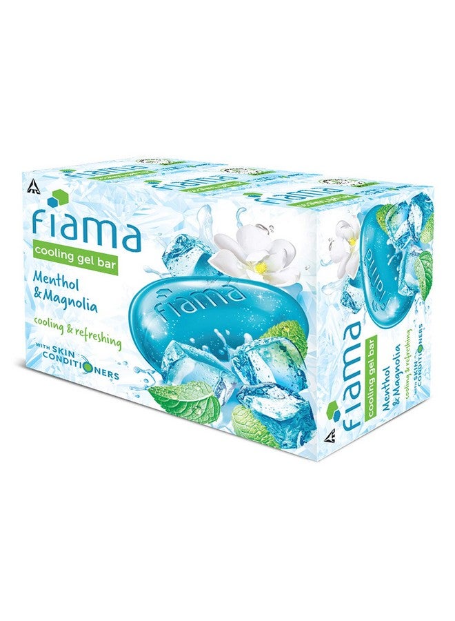 Fiama Cooling Gel Bar Menthol & Magnolia, 375G (125G - Pack Of 3), With Skin Conditioners, Feel 3° Cooler, Soap For Women & Men, For All Skin Types - Image 3