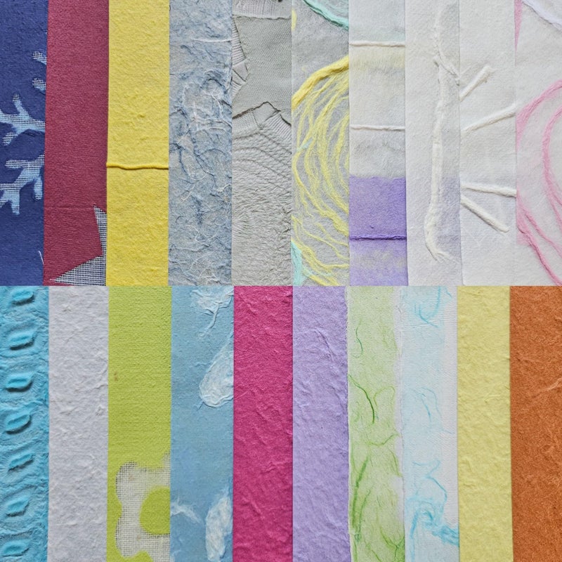 Kozo Studio - Assorted A4 Handmade Mulberry Paper Set ( 40sheets) | Premium Decorative Paper for Scrapbooking, Card Making, Collage, Mixed Media Crafts, and DIY Projects - Image 3