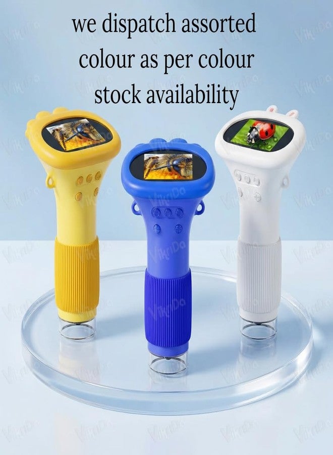 Vikrida Kids Microscope Pocket Microscope -1000X Portable Microscope for Kid | Photo and Video Mini Microscopes | 2'' Digital Little Scientist Microscopes for 3-10 Age Years Old Boys Girls Toys Gifts - Image 3