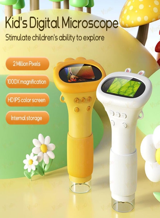 Vikrida Kids Microscope Pocket Microscope -1000X Portable Microscope for Kid | Photo and Video Mini Microscopes | 2'' Digital Little Scientist Microscopes for 3-10 Age Years Old Boys Girls Toys Gifts - Image 4