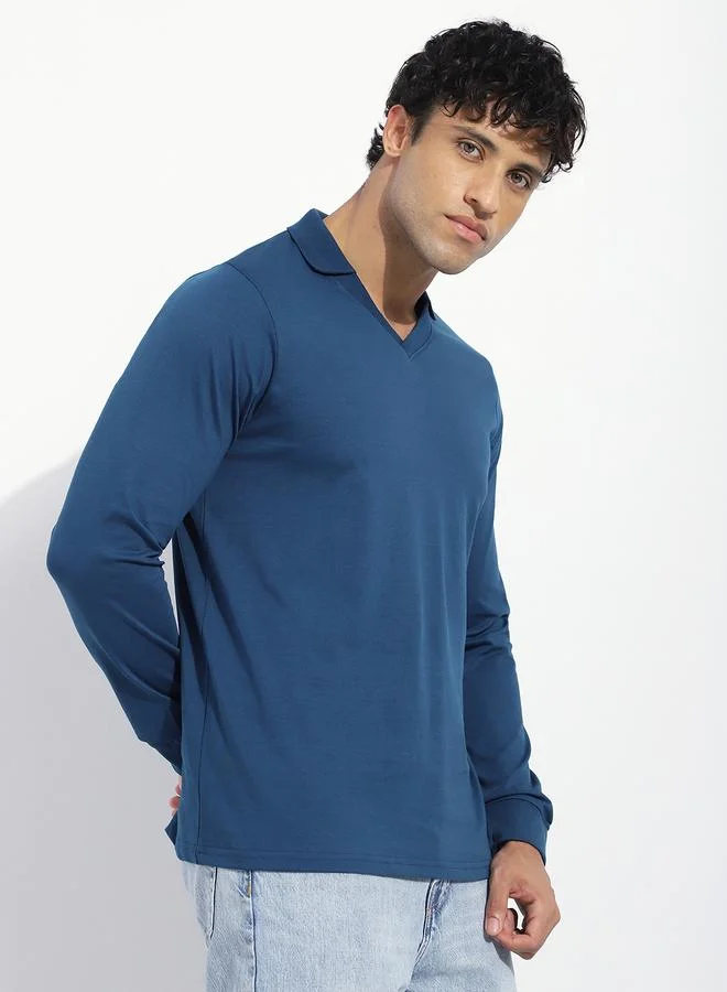 Dillinger Men Regular Fit Long Sleeve Solid T-Shirt