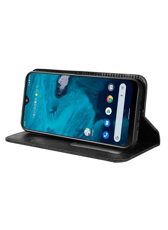 S-TOP Case For Kyocera Android One S9 Magnetic Buckle Retro Texture Leather Phone Case - Image 5