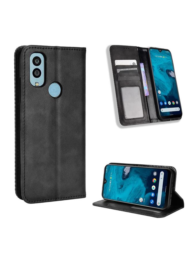 S-TOP Case For Kyocera Android One S9 Magnetic Buckle Retro Texture Leather Phone Case - Image 1