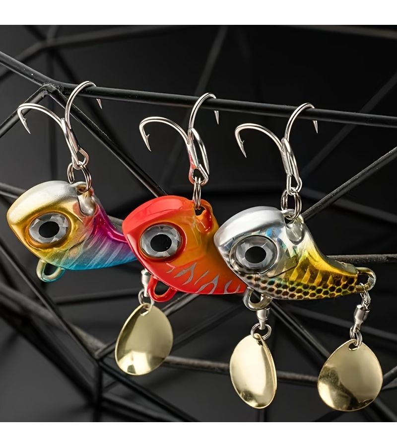 Vib Small Whirlwind Lure 30g For Long Distance Casting Iron Plate Spinning Blade Sea And Freshwater Fishing Suitable For Bass And Other Species - Image 1
