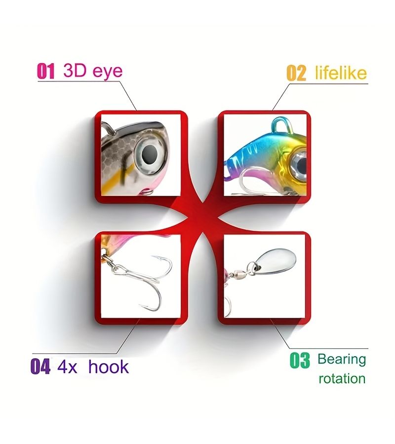 Vib Small Whirlwind Lure 30g For Long Distance Casting Iron Plate Spinning Blade Sea And Freshwater Fishing Suitable For Bass And Other Species - Image 4