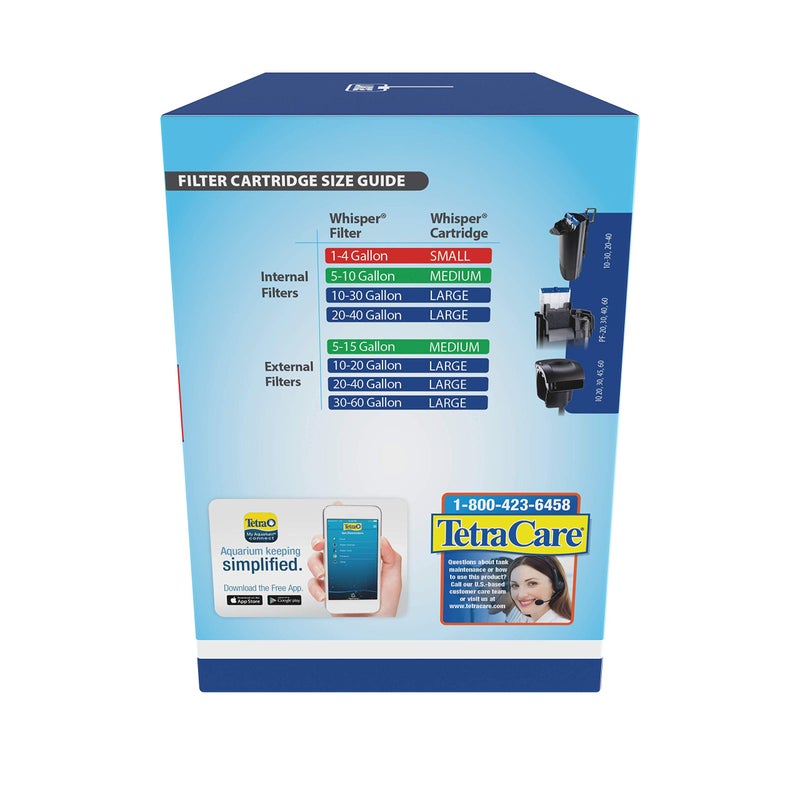 Tetra Whisper Bio-Bag Filter Aquarium Cartridges, Large Filter for Freshwater and Marine Fish, Removes Odors and Discoloration, Easy to Assemble, 12 Large Blue Filters - Image 4