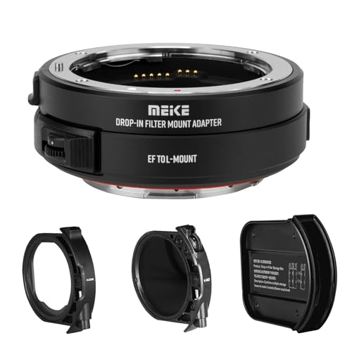 Meike EFTLC VND Metal AF Mount Lens Adapter with Dropin Variable ND and UV Filters Converter for Canon EFEFS Lenses to Panasonic Lumix Sigma L Mirrorless Cameras S1 S1R S9 S1H FP SL - Image 1