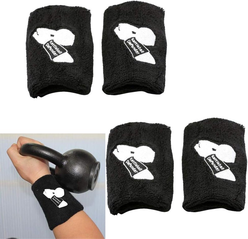 كلاراكو زوجان من واقيات المعصم السوداء لألعاب القوى كيتل بيل مع دعامة واقية - Image 2