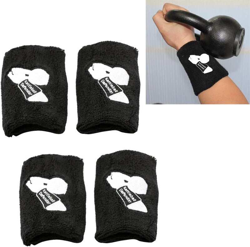 كلاراكو زوجان من واقيات المعصم السوداء لألعاب القوى كيتل بيل مع دعامة واقية - Image 5