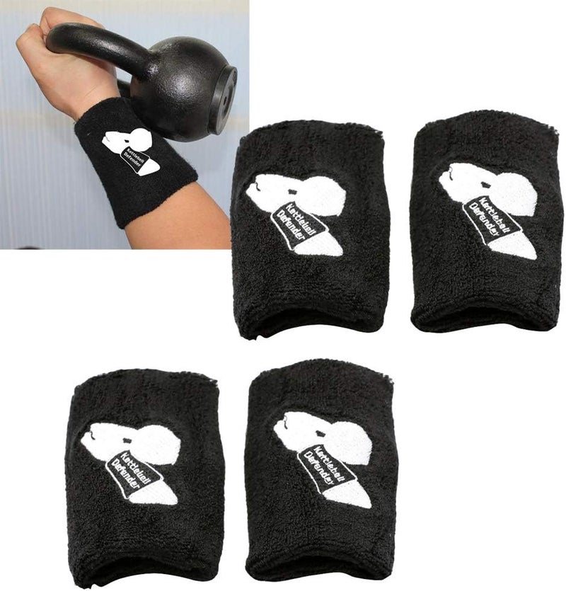 كلاراكو زوجان من واقيات المعصم السوداء لألعاب القوى كيتل بيل مع دعامة واقية - Image 4