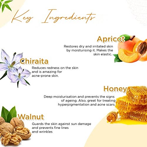 Astaberry Apricot Scrub With Honey & chiraita | Dermatologist Formulated | All Skin Types | 2 minute Skin renewal therapy | Naturally Soft & Glowing Skin | Remove Dead Epithelial Cells | 100 ml (Pack of 2) - Image 5