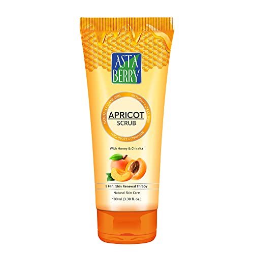 Astaberry Apricot Scrub With Honey & chiraita | Dermatologist Formulated | All Skin Types | 2 minute Skin renewal therapy | Naturally Soft & Glowing Skin | Remove Dead Epithelial Cells | 100 ml (Pack of 2) - Image 2