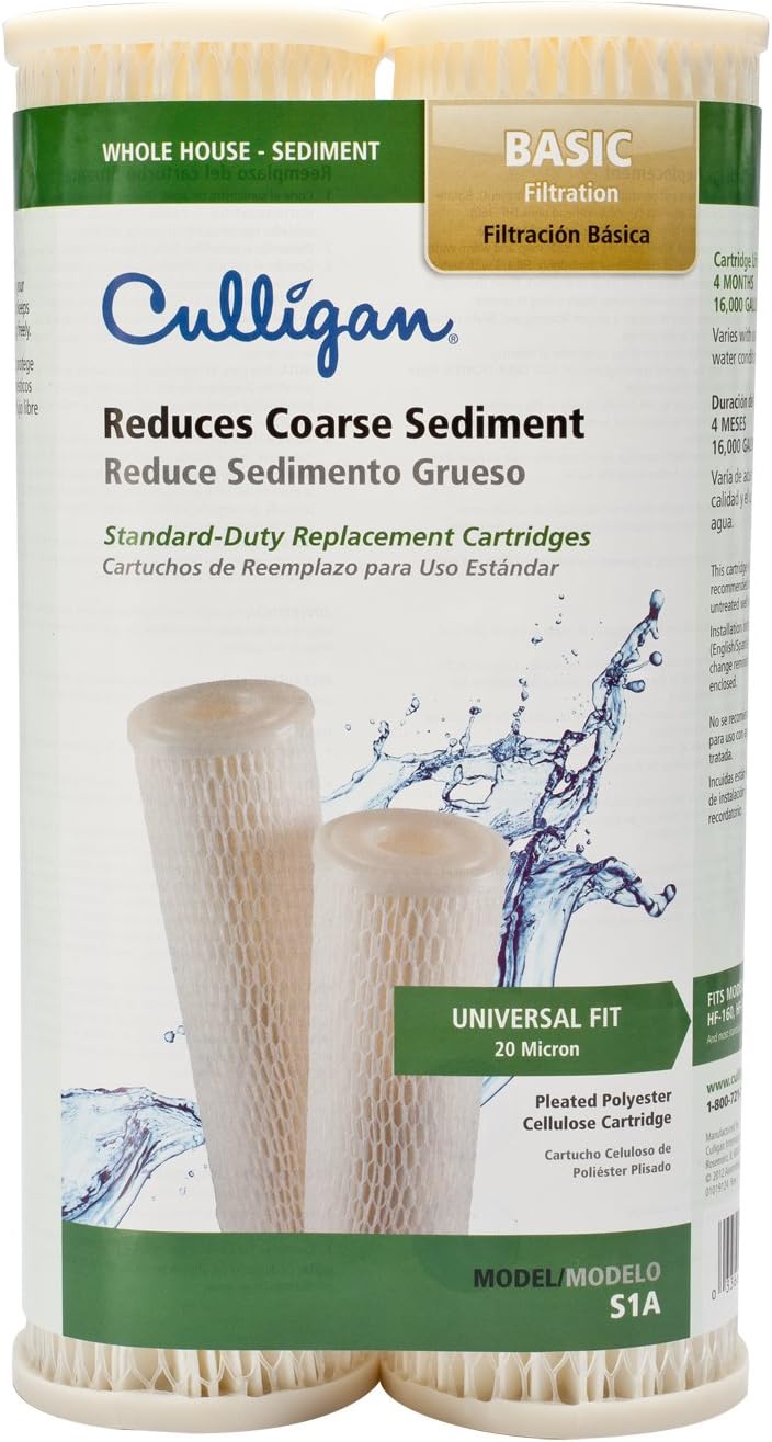 Culligan S1A Whole House Standard Water Filter Replacement Cartridges - 2 Pack, 16,000 Gallons - Image 1