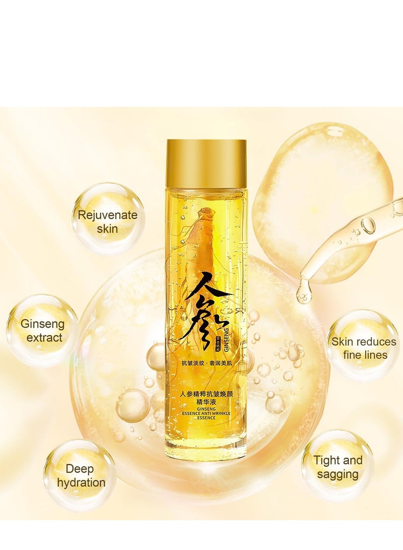 Ginseng Extract Liquid,Ginseng Anti Wrinkle Serum,Ginseng Extract Anti-Wrinkle Original Serum Oil,Korean Red Ginseng Polypeptide Anti Aging Essence,Ginseng Face Serum Reduce Fine Lines(120ml) - Image 3