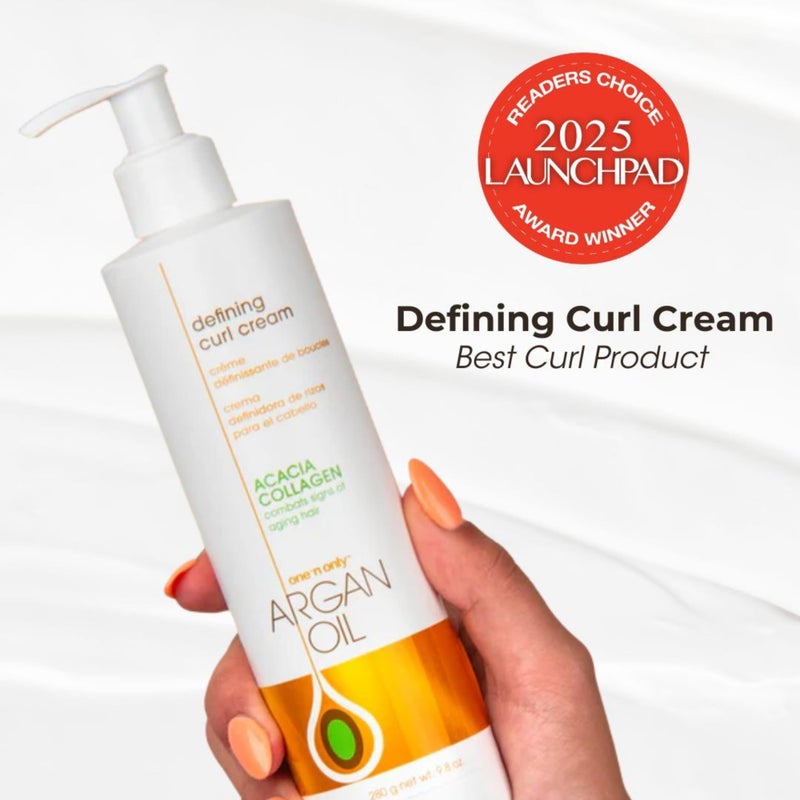 One N Only One 'n Only Defining Curl Cream with Argan Oil, Leave-in Conditioning Cream, Defines and Leaves Strong Curly Hair, Enhances Shine and Hydrates Without Sticky Residue, 9.8 Ounces - Image 2
