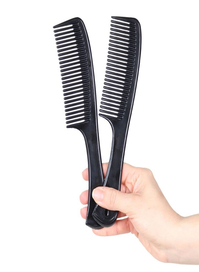 Allegro Combs Allegro Comb 1004 Wide Teeth Detangling Combs For Women, Stylists, Curly Hair Teasing Comb Mens Comb 2 Piece (Black) - Image 1