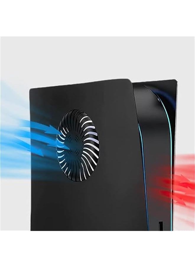 MIXDE Digital Edition Face Plates with Cooling Vents Cover Skins Shell Panels for PS5 Console, Playstation 5 Accessories Faceplate Protective Replacement Plate, Digital Black  - Image 3