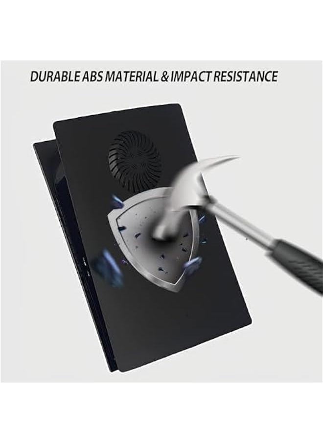 MIXDE Digital Edition Face Plates with Cooling Vents Cover Skins Shell Panels for PS5 Console, Playstation 5 Accessories Faceplate Protective Replacement Plate, Digital Black  - Image 4