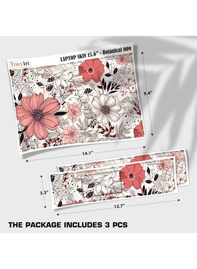 TracyArt Laptop Skin Decal HP 15.6" - Botanical, Laptop Cover Sticker, No Cutting Required, No Bubble, Waterproof, Scratch Resistant - Including Wide Screen and Wrist Pad - Image 2