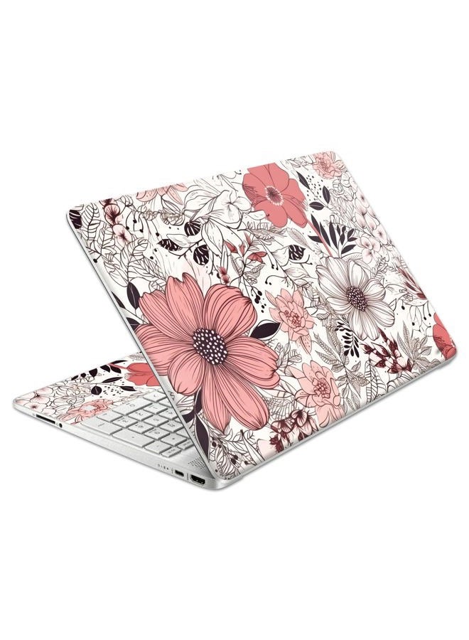 TracyArt Laptop Skin Decal HP 15.6" - Botanical, Laptop Cover Sticker, No Cutting Required, No Bubble, Waterproof, Scratch Resistant - Including Wide Screen and Wrist Pad - Image 1