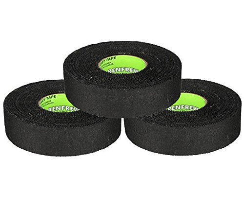 Renfrew, 1" Cloth Hockey Tape, (18m, Black XT, 3pk) - Image 2