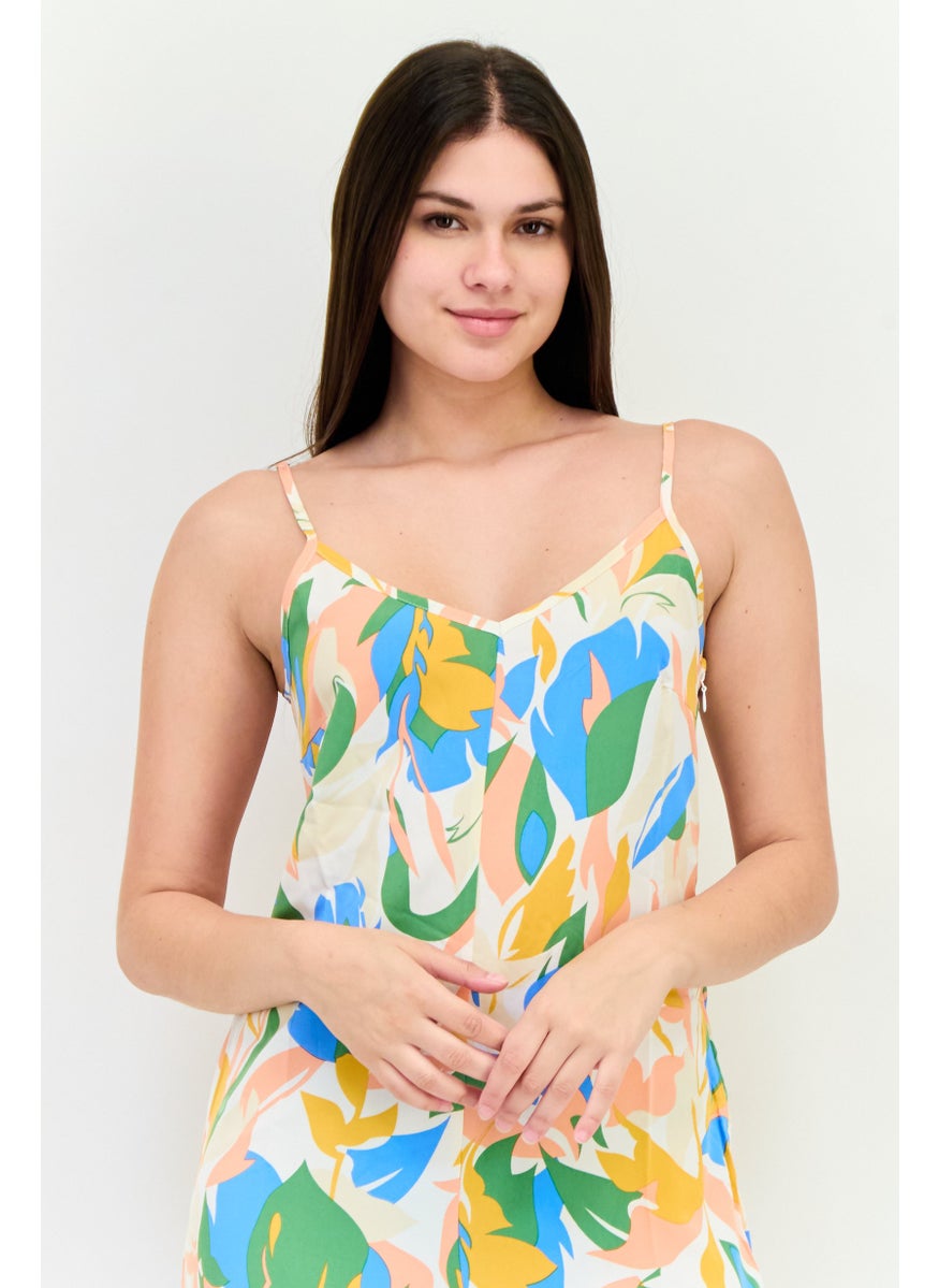 Vila Women Floral Print Sleeveless Jumpsuit, Multicolor  - Image 2