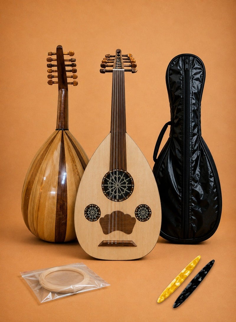 Al-Karaz Music Educational Musical Oud with Bag and oud picks - Image 1