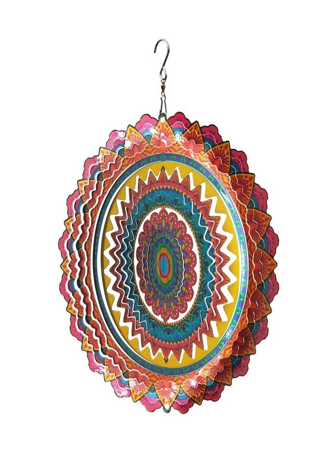 Fonmy Stainless Steel Wind Spinner Worth Gift Indoor Outdoor Garden Decoration Crafts Ornaments 6 Inch Multi Color Mandala Wind Spinners - Image 3