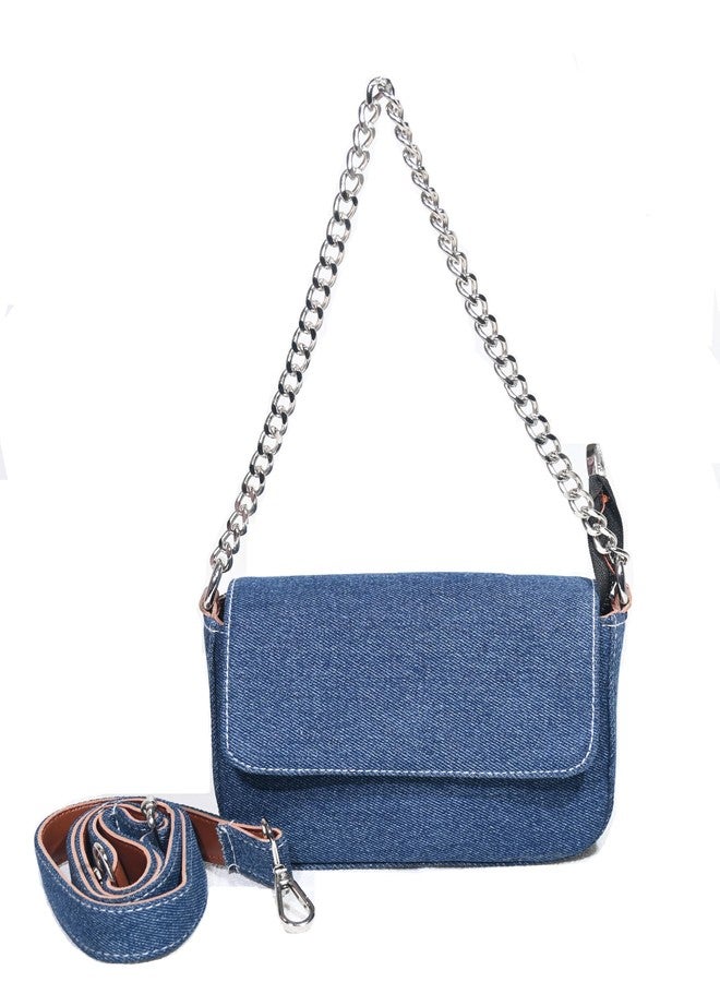 Donicy Denim chain handle sling bag - Image 2