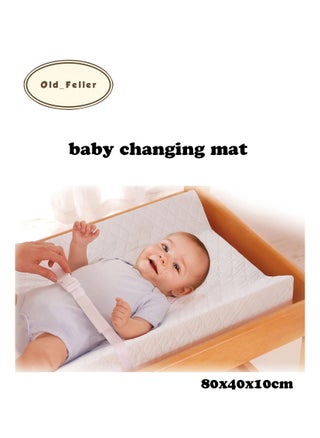 Baby Infant Contoured Changing Pad,White Comfortable & Secure Baby With Security Strap And Two High Curved Sides, Easy To Clean Fits All Standard Changing Tables/Dresser Tops 80x40x10cm - pzsku/Z53D306EFA46D990D3E3CZ/45/_/1691244439/c0695db1-c4c8-4769-ab35-5846525efad5