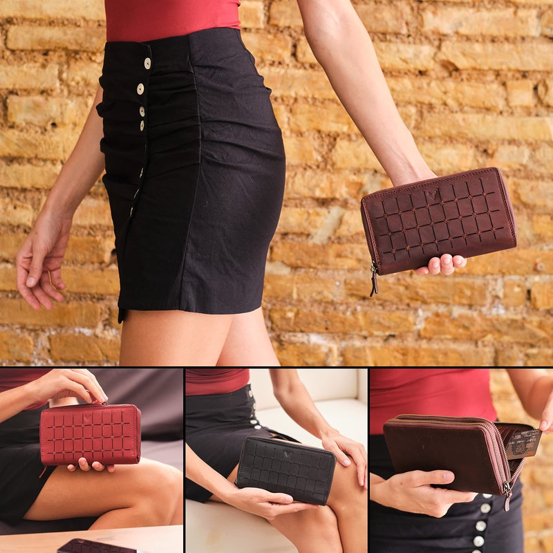 Lavalen Leather RFID Wallet Women â€“ Modern RFID Womens Wallet- Big Multiple Compartments â€“ Credit Card Holder â€“ Handcrafted Genuine Leather -Carteras de Mujer Piel - Image 5