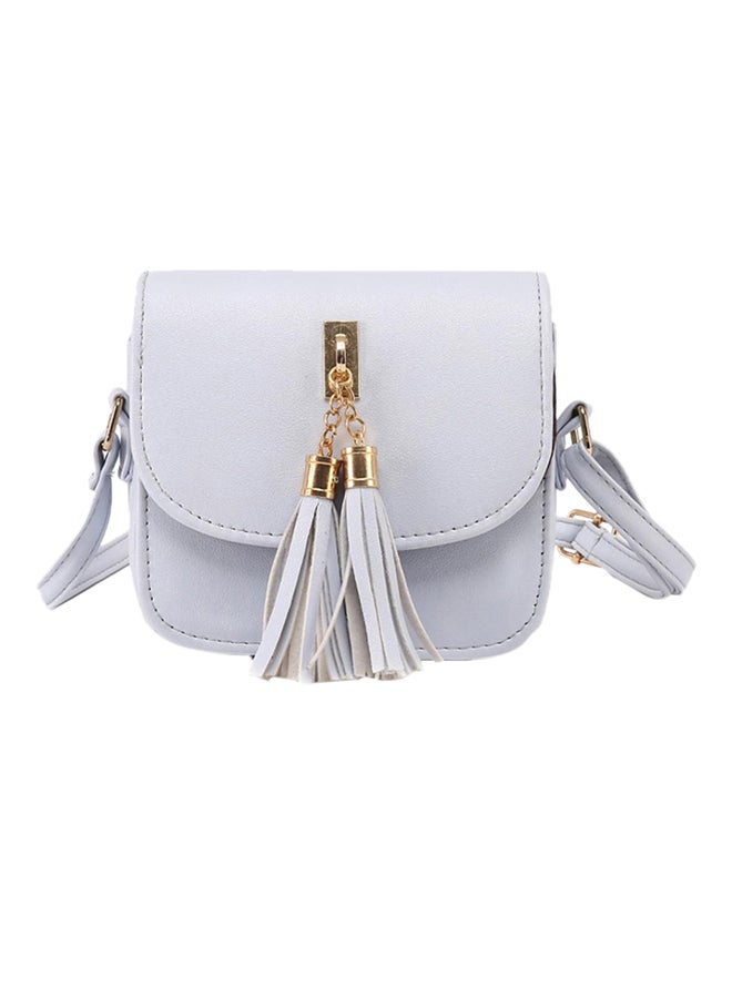 Tasselled Crossbody Bag Grey