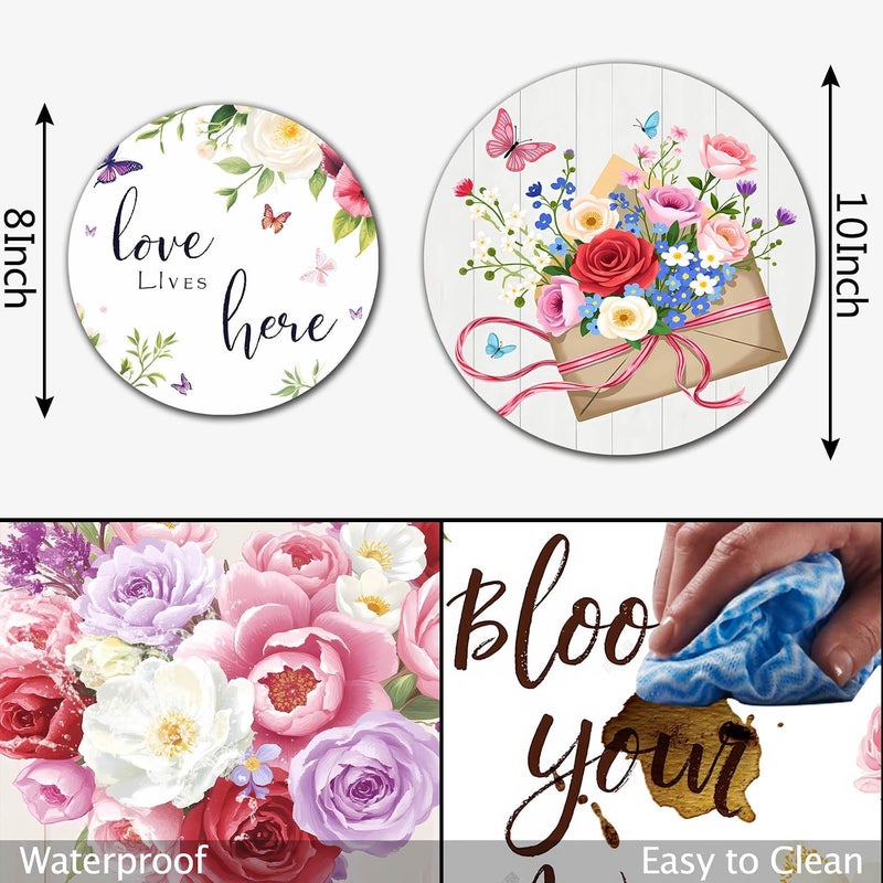 Aihonmin Best Mom Stove Covers Set of 4 Metal 8 Inch and 10 Inch Happy Mother's Day Kitchen Stove Decor Kitchen Home Decoration I Love Mom Electric Stove Burner Covers Range Kitchen Decorations - Image 3