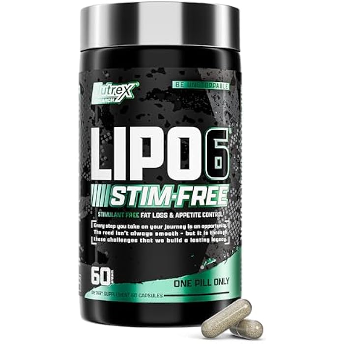 Nutrex Research LIPO SIX Stim-Free Metabolism & Appetite Support Supplement – Reduce Hunger | Non-Stimulant Weight Management Supplement for Women and Men – 60 Servings - Image 1